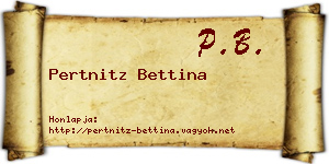 Pertnitz Bettina névjegykártya