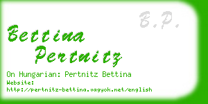 bettina pertnitz business card